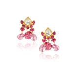 Gold Plated Kundan Tourmaline Necklace Set