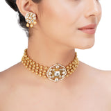 SHAGUN FLOWER KUNDAN CHOKER SET