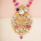 SHAGUN GOD FIGAR KUNDAN PENDANT SET