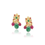 Gold Plated  Kundan Ruby Choker Necklace set