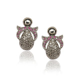 Silver Plated Zircon Pendant Necklace Set