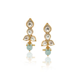 Gold Plated Kundan Aquamarine Choker Set