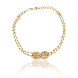 Gold Plated Zircon Choker Necklace Set