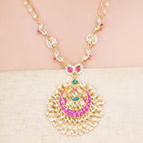 SHAGUN KUNDAN CHAND NECKLACE SET