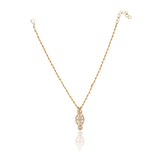 Gold Plated Zircon Pendant Necklace Set