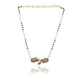 Gold Plated Zircon Black Onyx Necklace Set
