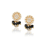 Gold Plated Zircon Black Onyx Necklace Set