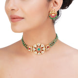 SHAGUN KUNDAN FLOWER CHOKER SET
