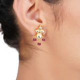 SHAGUN KUNDAN RUBY CHAND PENDANT SET