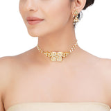 SHAGUN CRESENT CHOKER KUNDAN SET