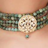 SHAGUN PEACOCK CHOKER KUNDAN SET