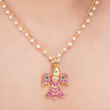 SHAGUN PYRITE KUNDAN PENDENT SET