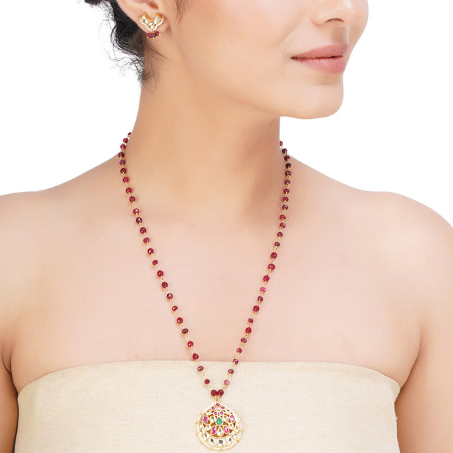 SHAGUN ARUNIMA KUNDAN PENDANT SET