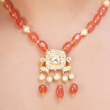 SHAGUN BINA KUNDAN PENDANT SET