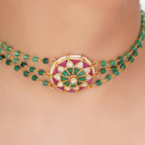 SHAGUN FLOWER KUNDAN CHOKER SET