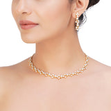 HEERA ZIRCON GOLD PLATED NECKLACE SET