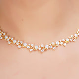 HEERA ZIRCON GOLD PLATED NECKLACE SET