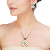 HEERA FLOWER ZIRCON PENDANT SET