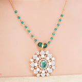 HEERA FLOWER ZIRCON PENDANT SET
