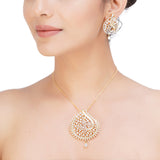 HEERA ZIRCON PAN PENDANT SET