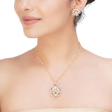 HEERA GOLD PLATED PENDANT SET