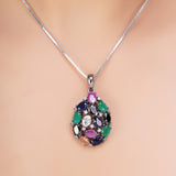 HEERA MULTI COLOUR PENDANT SET