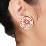 HEERA GOLD PLATED ROUND PENDANT SET