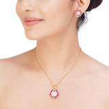 HEERA PEARLS ZIRCON PENDANT SET