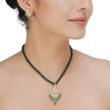 HEERA GREEN ZIRCON PENDANT SET