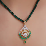 HEERA GREEN ZIRCON PENDANT SET