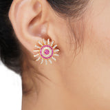 HEERA ZIRCON FLOWER PENDANT SET