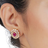HEERA FLOWER ZIRCON PENDANT SET