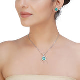 HEERA GREEN ZIRCON PENDANT SET