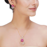 HEERAROUND FLOWER ZIRCON SET