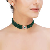 HEERAFLOWER ZIRCON CHOKER SET