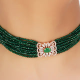 HEERAFLOWER ZIRCON CHOKER SET