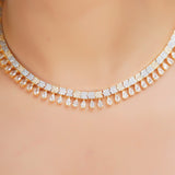 HEERA GOLD PLATED ZIRCON NECKLACE SET