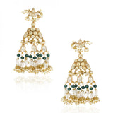 GOLD PLATED SHRUTIPAT KUNDAN EARRINGS