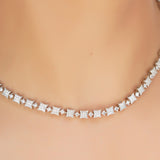 HEERA SILVER ZIRCON NECKLACE SET