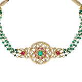 SHAGUN KUNDAN FLOWER CHOKER SET
