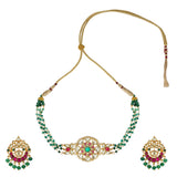 SHAGUN KUNDAN FLOWER CHOKER SET