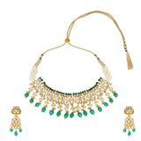 SHAGUN SQUARE KUNDAN CHOKER  SET