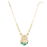 SHAGUN GOLD PLATED KUNDAN NECKLACE SET