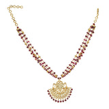 SHAGUN KUNDAN RUBY CHAND PENDANT SET