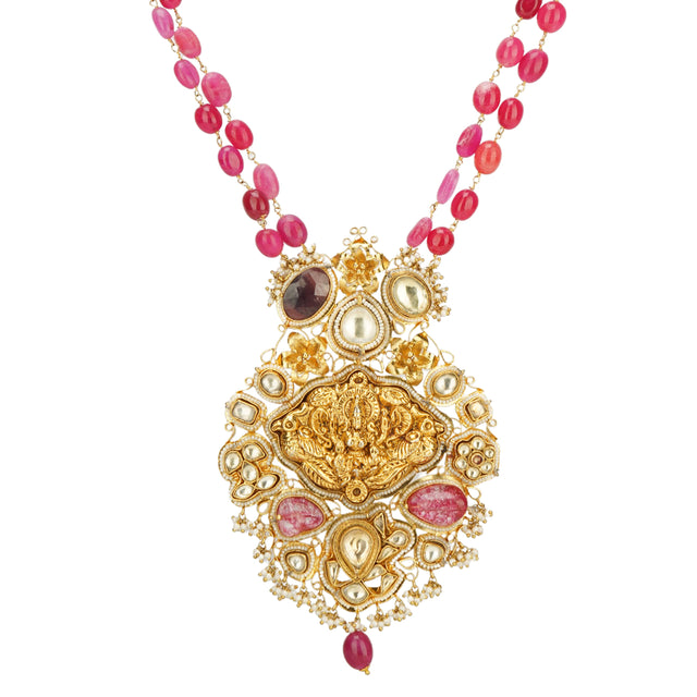 SHAGUN GOD FIGAR KUNDAN PENDANT SET