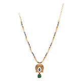 NAVRATNA FISH GOLD PLATED NECKLACE SET