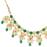 SHAGUN FLOWER KUNDAN NECKLACE SET