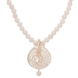 HEERA ZIRCON ROSE PENDANT SET