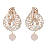 HEERA ZIRCON ROSE PENDANT SET
