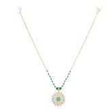 HEERA FLOWER ZIRCON PENDANT SET
